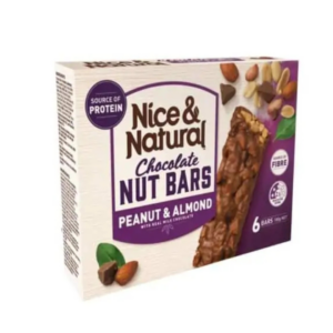 Nice & Natural Chocolate Nut Bar Peanut & Almond 6 Pack