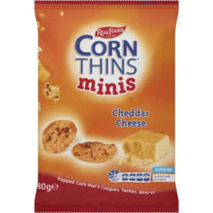 Real Com Thins Popped l50gm Cheddar