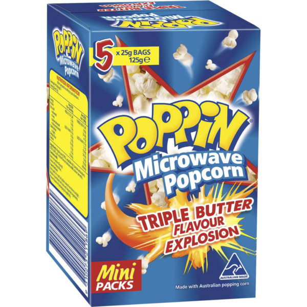 Uncle Toby's Microwave Poppin Popcorn 5 pack