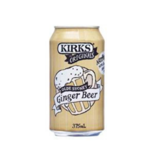 Kirks Ginger Beer 375ml Glass Bottle Screw Top CTN/24